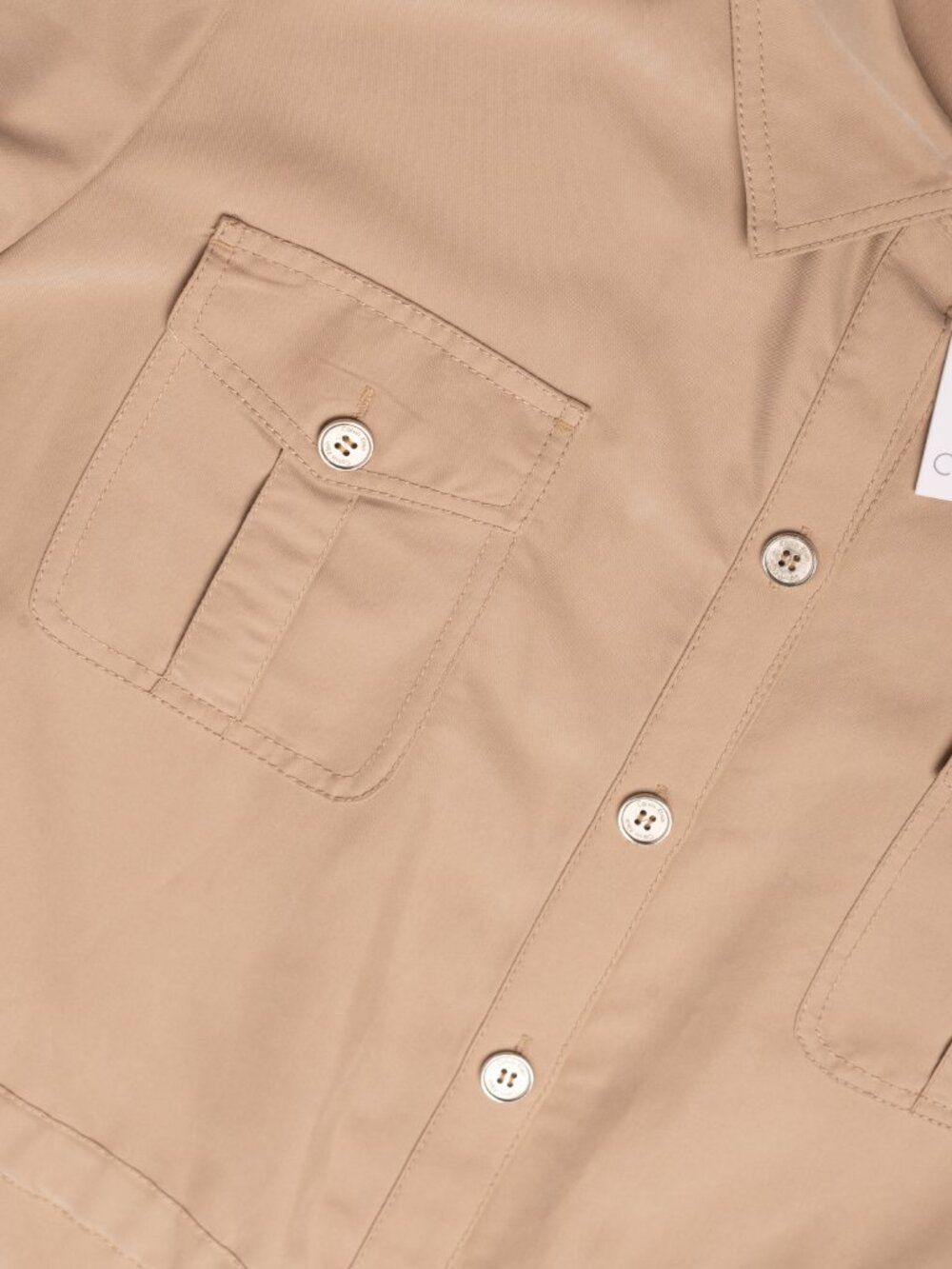 Calvin Klein Plus Size 18W Utility Shirt Dress Khaki NWT Workwear Minimalist - Picture 6 of 15